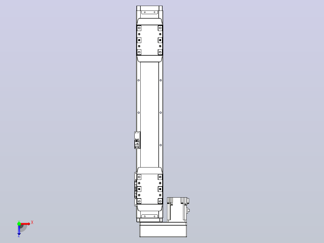滚珠丝杠线性轴TPA-GCRS-80-1610C-L125-ML-M20-N3俯视图