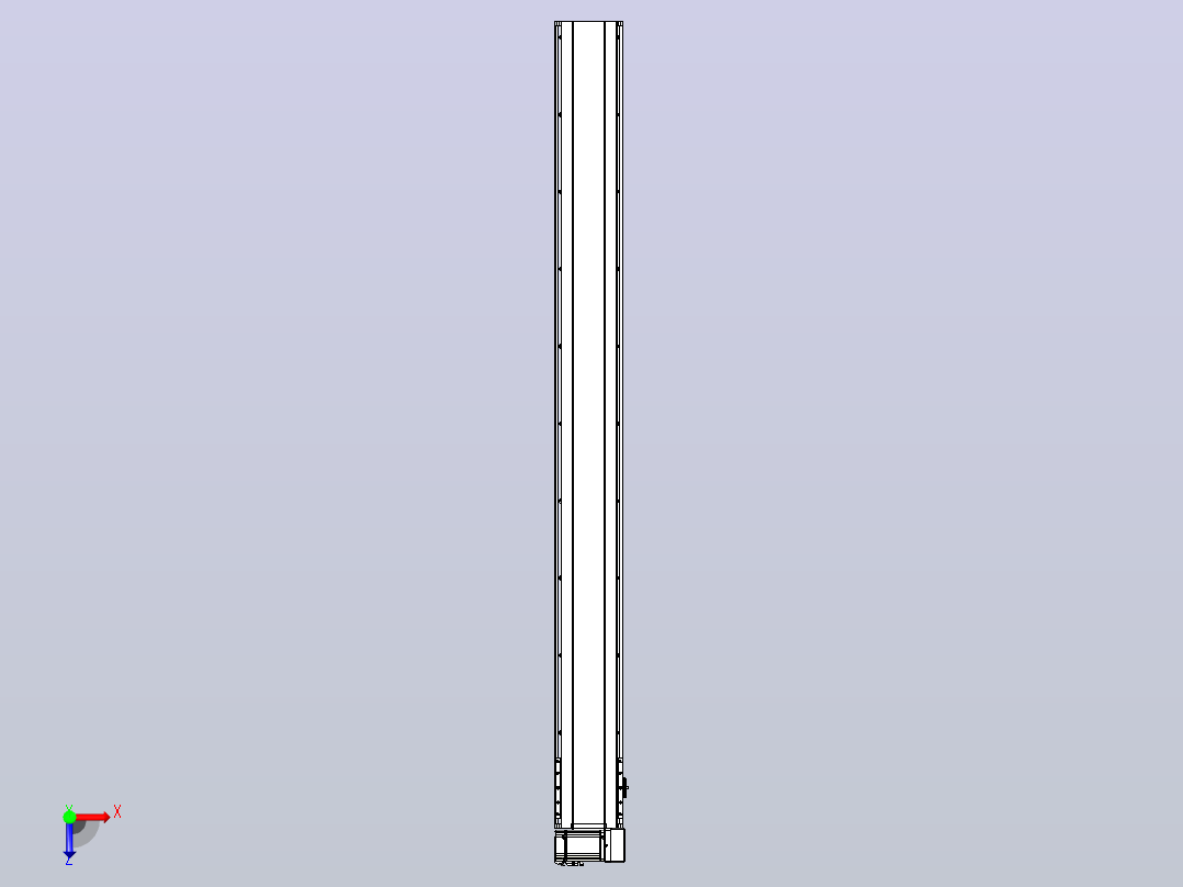 皮带直线轴半封闭可选导轨TPA-HNB-175D-140-L1800-RU-C-P75-N3俯视图