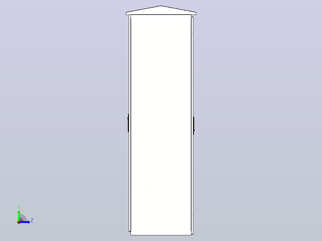 户外光伏并网柜左视图