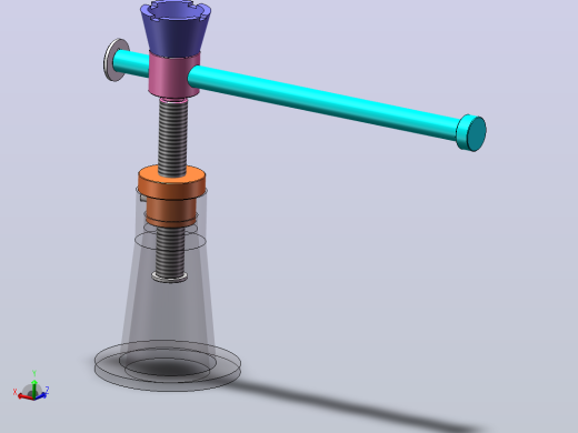 螺旋千斤顶（F=46KN,L=210mm）（SW+CAD+说明书）