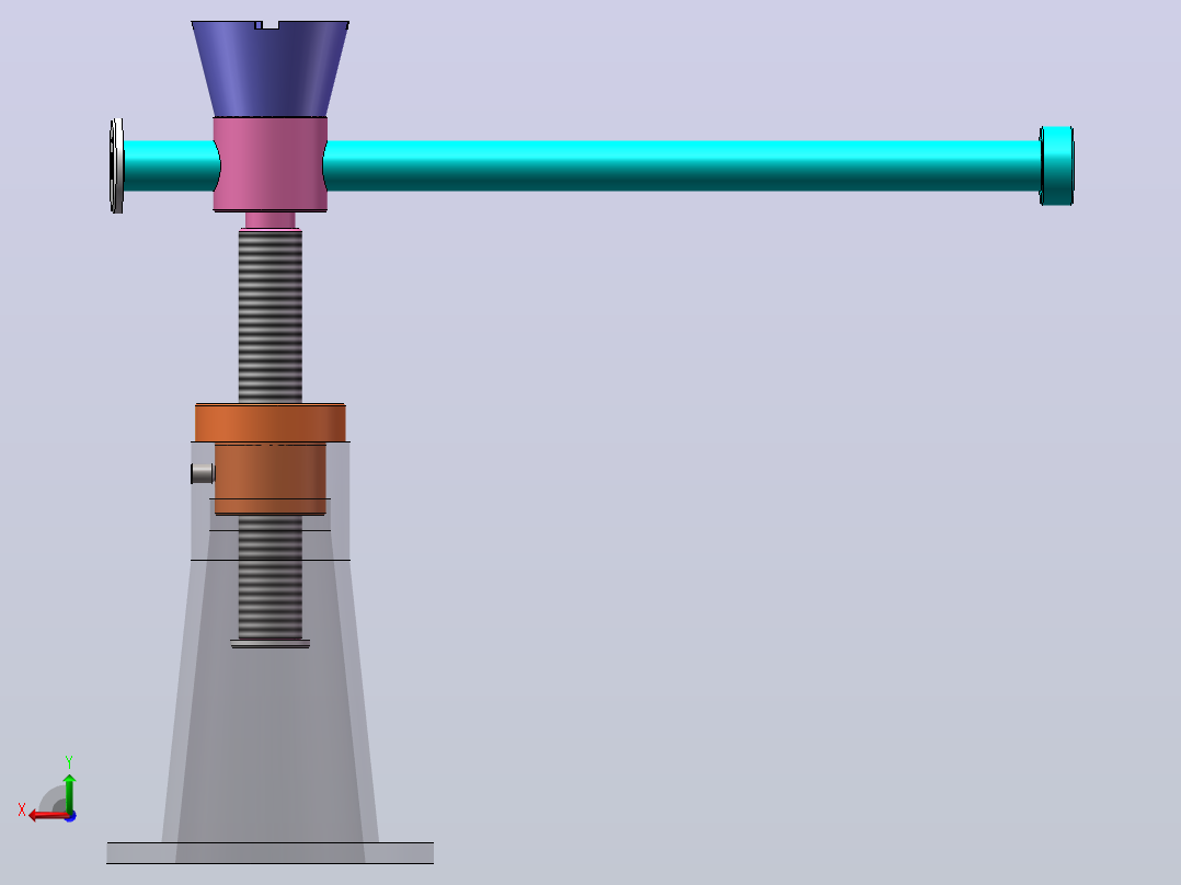 螺旋千斤顶（F=46KN,L=210mm）（SW+CAD+说明书）后视图