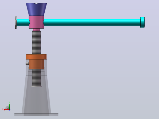 螺旋千斤顶（F=46KN,L=210mm）（SW+CAD+说明书）后视缩略图