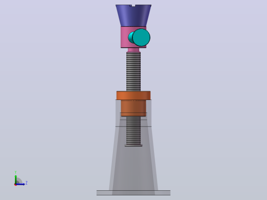 螺旋千斤顶（F=46KN,L=210mm）（SW+CAD+说明书）左视缩略图