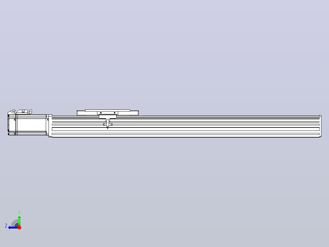 滚珠丝杠直线轴带导轨全封闭TPA-HCR-140D-2010C-L500-M-C-P40-N3右视图