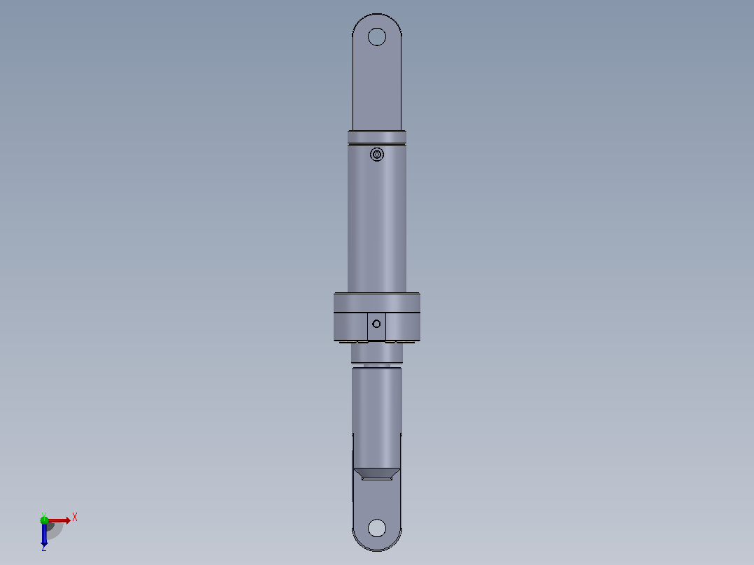 双作用液压缸（重型）（带氟橡胶密封）140x80x400 毫米俯视图