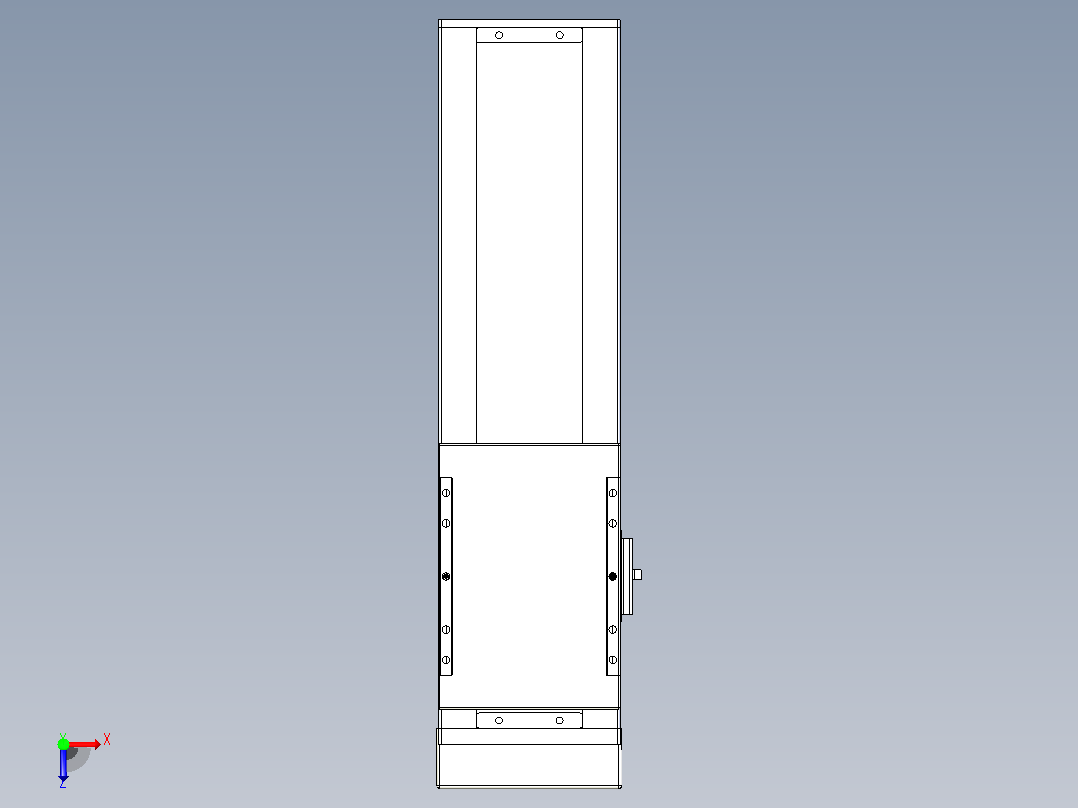 滚珠丝杠直线轴带导轨全封闭TPA-HCR-120D-1610C-L250-MP-Y-P40-N3俯视图