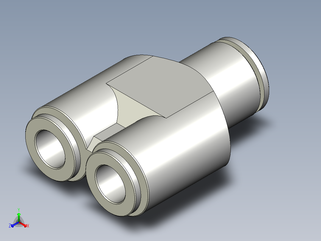 快插接头NPQH-Y-Q10-Q8-P10主视图