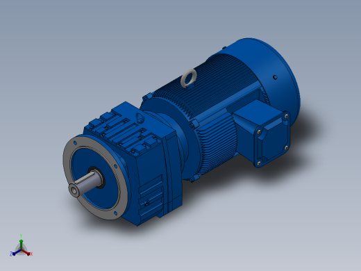 RF87法兰轴伸式安装斜齿轮减速机RF87-Y15-4P-160L-M1-0°-Φ300主视缩略图