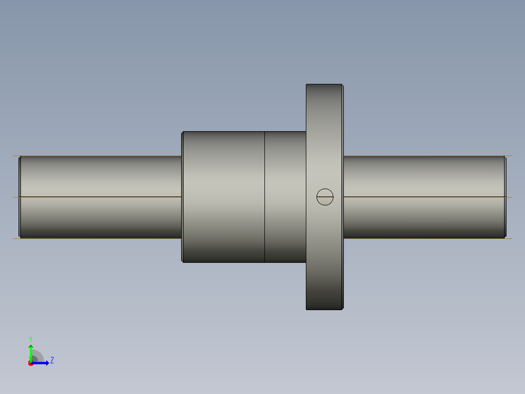 FF4010-3滚珠丝杆3D模型左视图