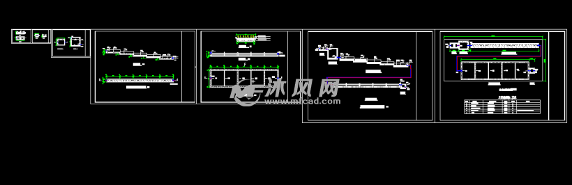 农村综合整治生活污水处理人工湿地处理工艺图纸