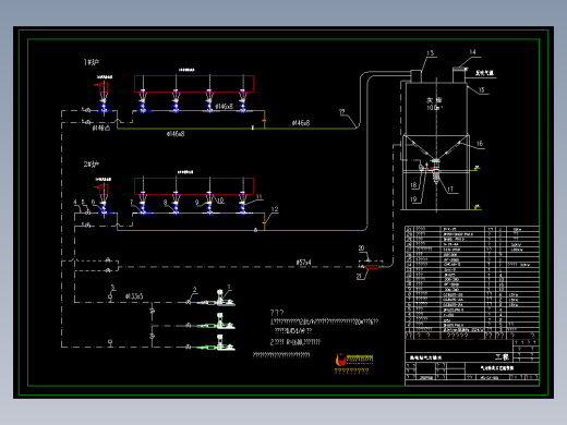 气力输送灰及稻谷壳工艺流程