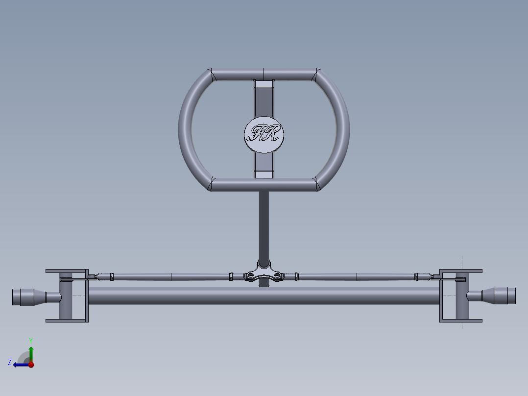 solidworks 转向总成右视图