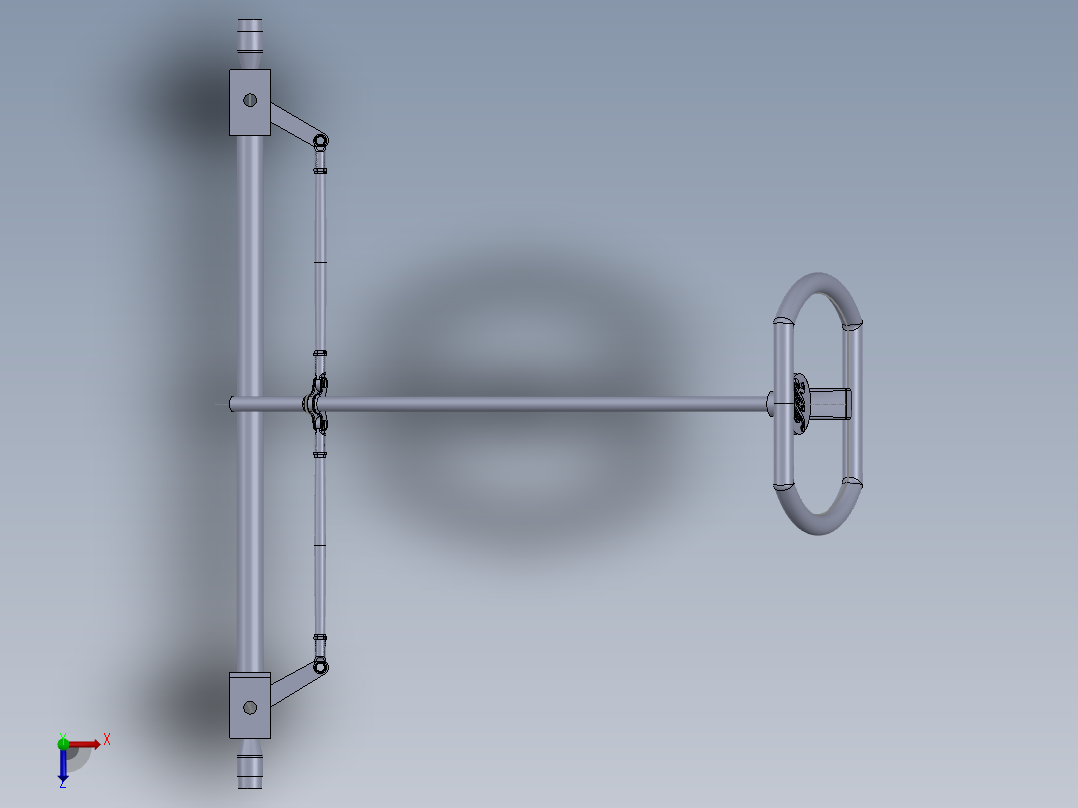 solidworks 转向总成俯视图
