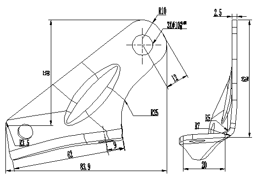 汽车前支撑板级进模设计