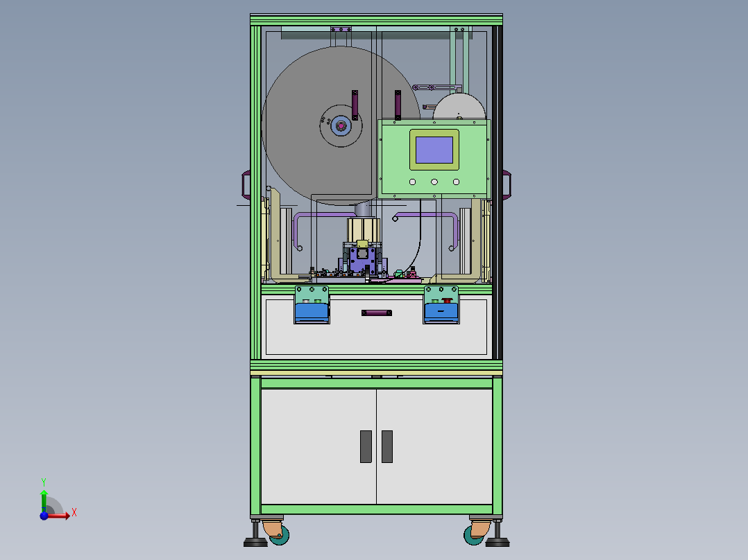 ZDH-CHAZ-005 气缸型链接器插针机前视图