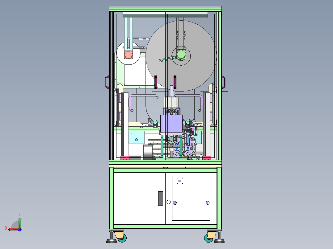 ZDH-CHAZ-005 气缸型链接器插针机后视图