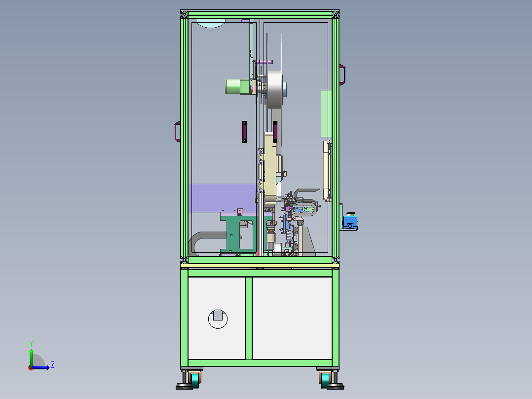 ZDH-CHAZ-005 气缸型链接器插针机左视图