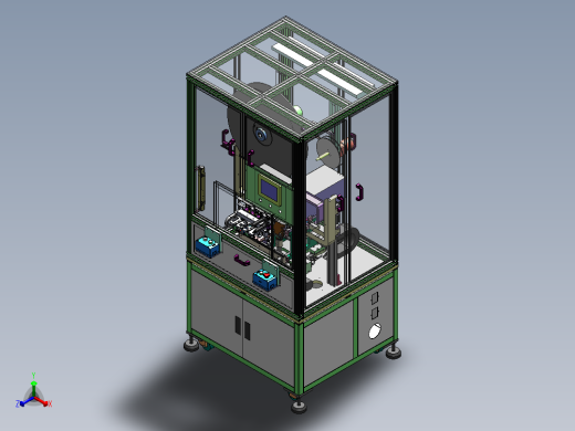 ZDH-CHAZ-005 气缸型链接器插针机正等轴测缩略图