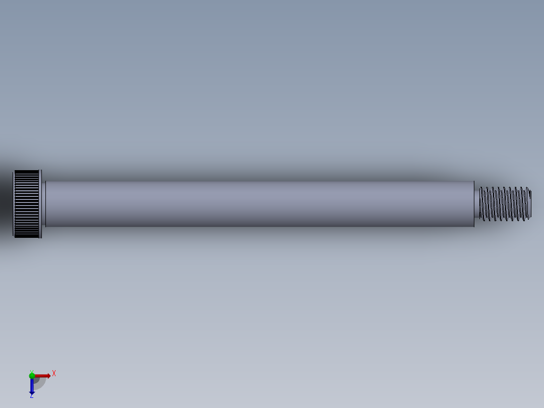 内六角螺螺栓-SB 0.375-16 x4.75.SLDPRT俯视图
