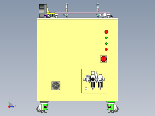 摆盘上料机3D图纸 3D模型自动化设备3D图纸3D模型 上料机机械3D图纸左视缩略图
