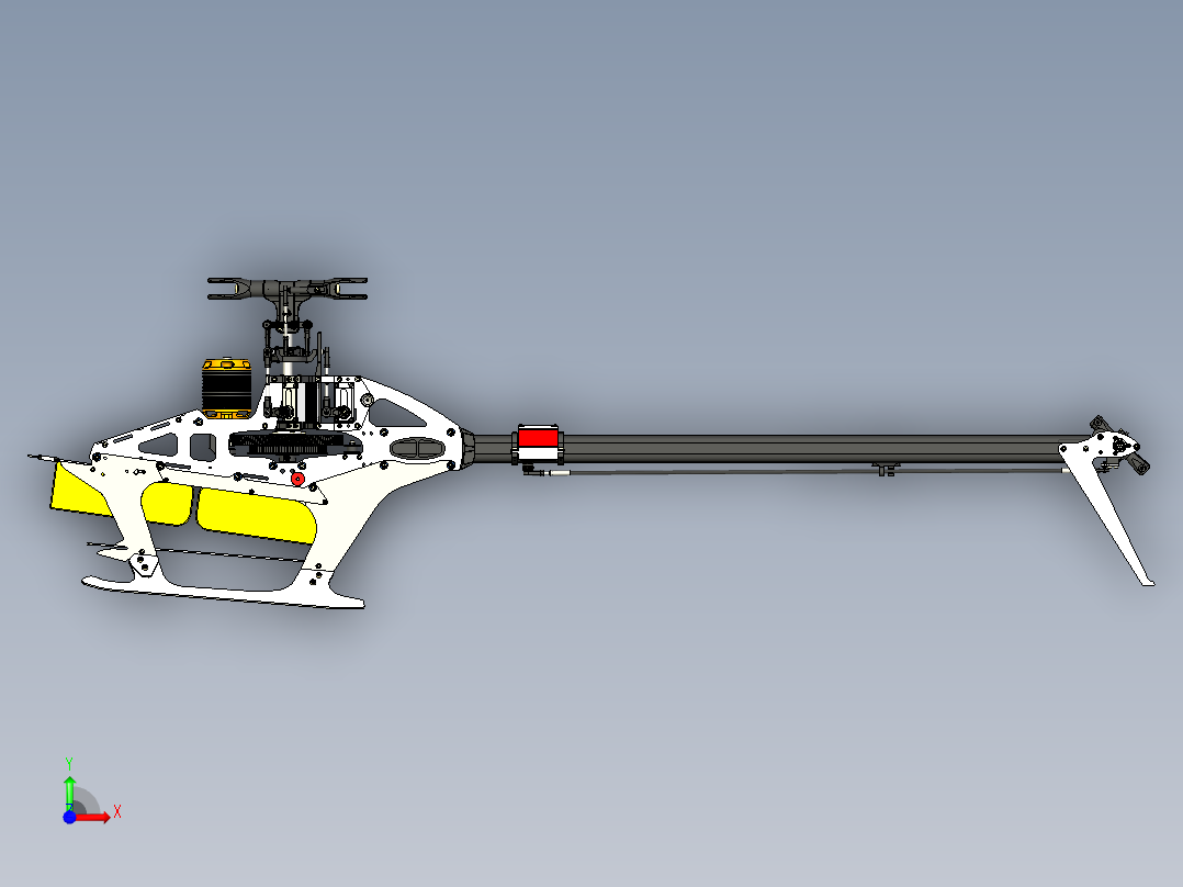 遥控直升机结构前视图