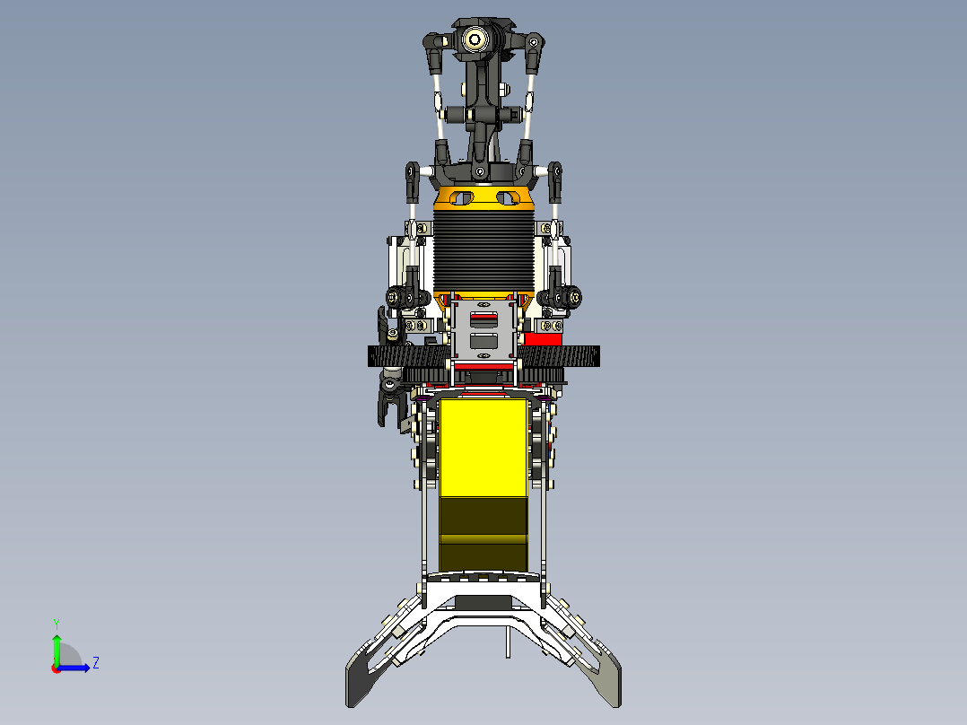 遥控直升机结构左视图