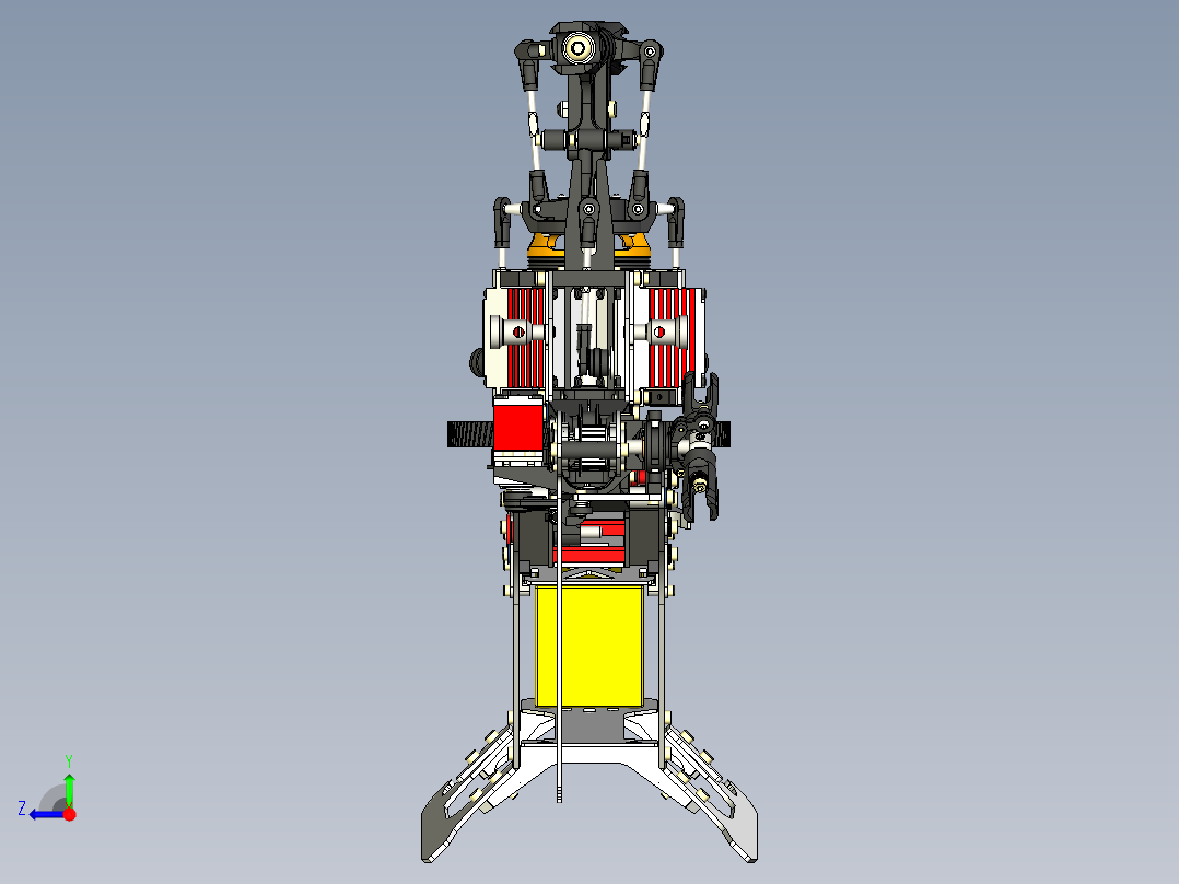 遥控直升机结构右视图