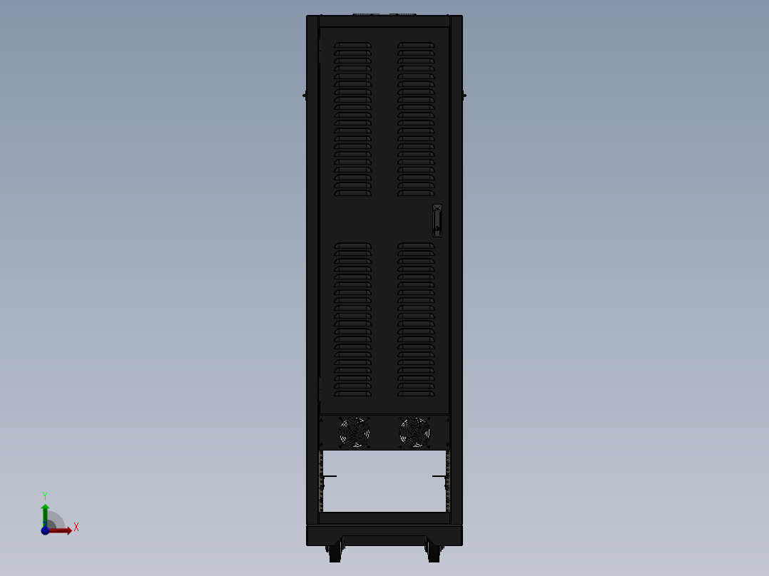 19英寸设备机架前视图