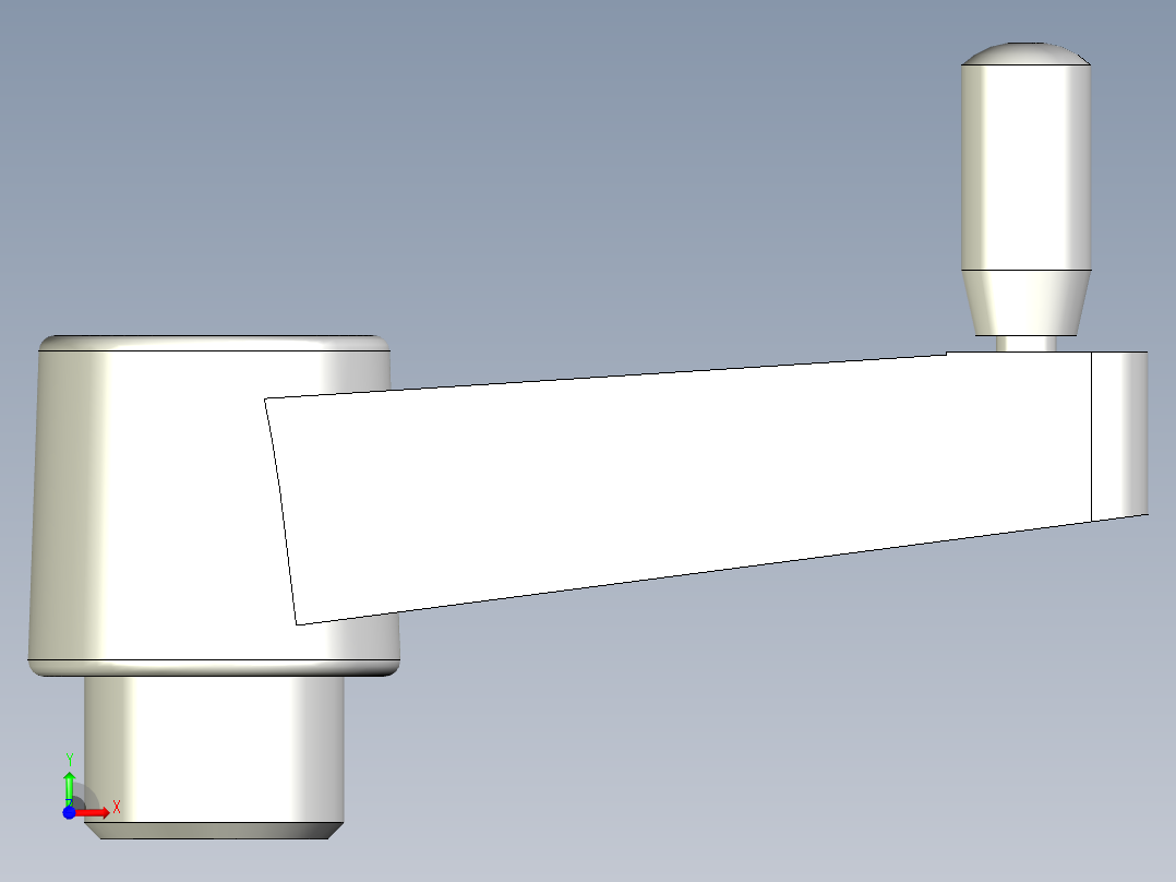 旋轉把手MT-3D多系列多零件图纸模型前视图