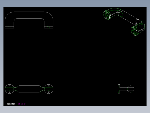 取手(塑膠)K4-2D多系列多零件图纸模型