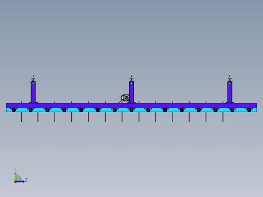 滚筒输送机roller-conveyor-1-STP左视缩略图