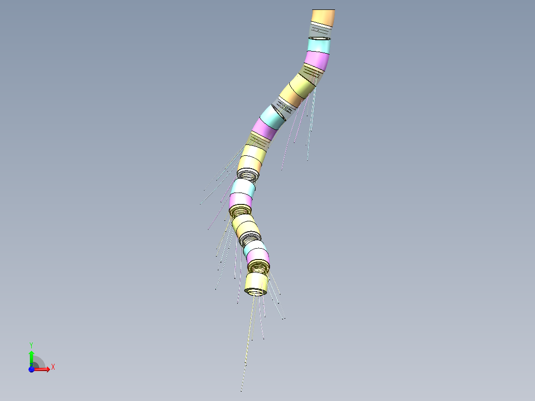 组合蛇形机械臂三维 1266264==160前视图