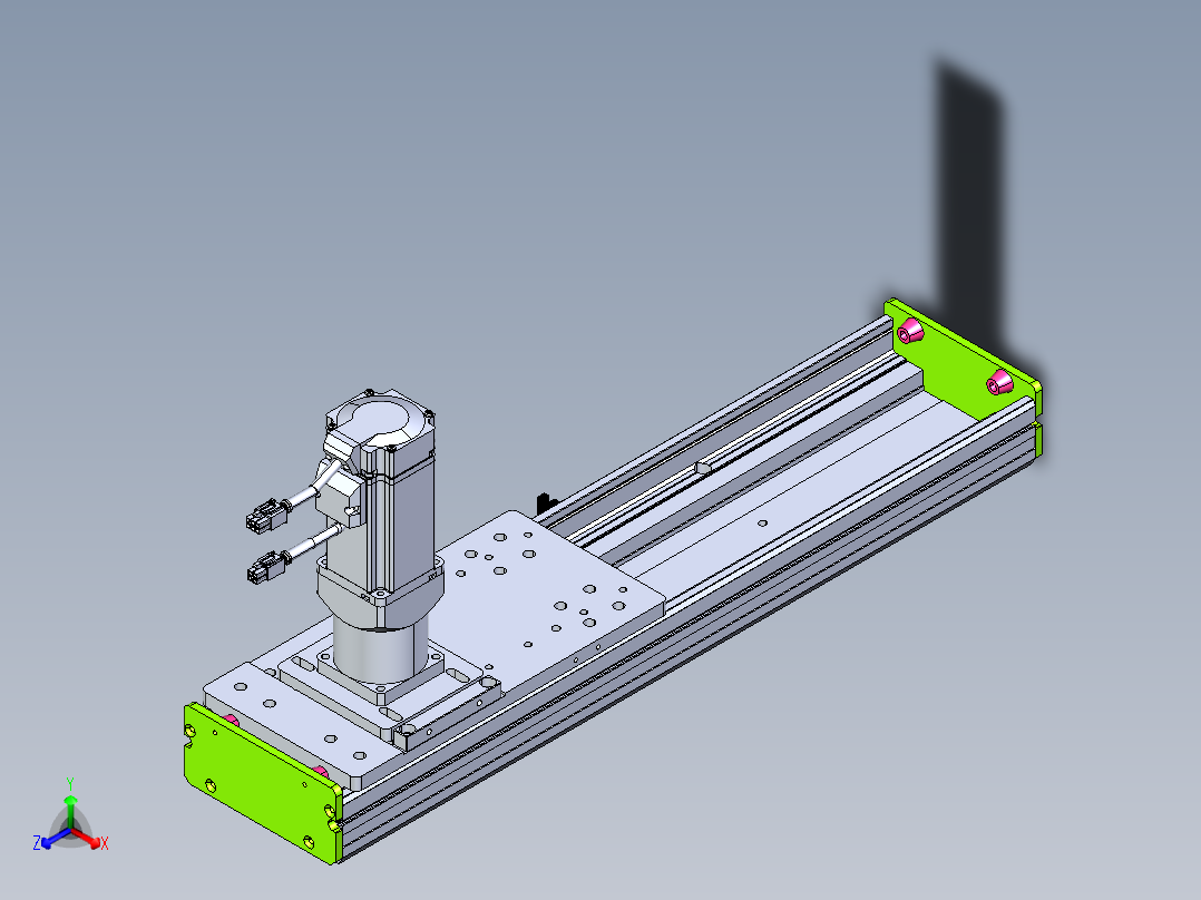 东锦齿条传动DH136G-S300-BU-减速机+P400W主视图