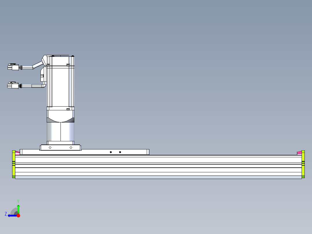 东锦齿条传动DH136G-S300-BU-减速机+P400W右视图
