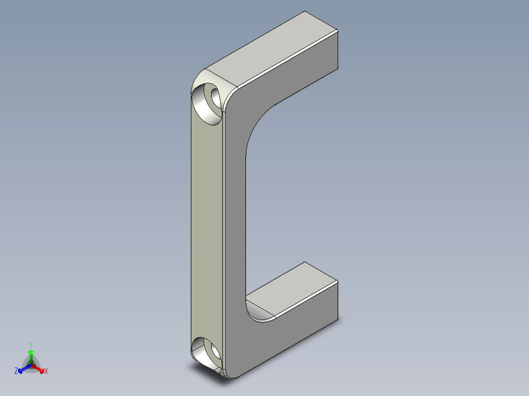 取手(鋁合金)R3-3D多系列多零件图纸模型正等轴测图