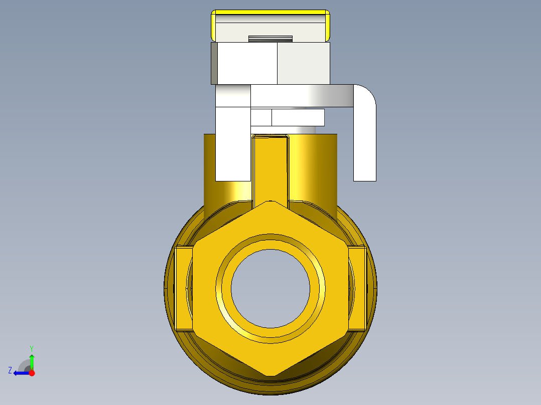 管道手动球阀-水管开关阀-手动阀门铜球阀DN8右视图
