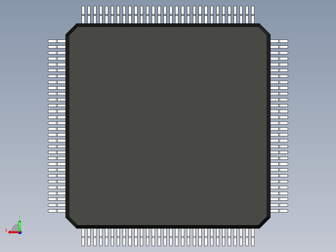 元器件3D封装QFP120_FPT_120P-M04159后视图