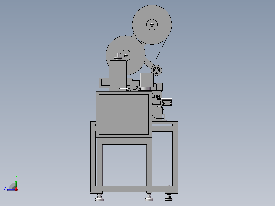 铁壳组装镭射机右视图