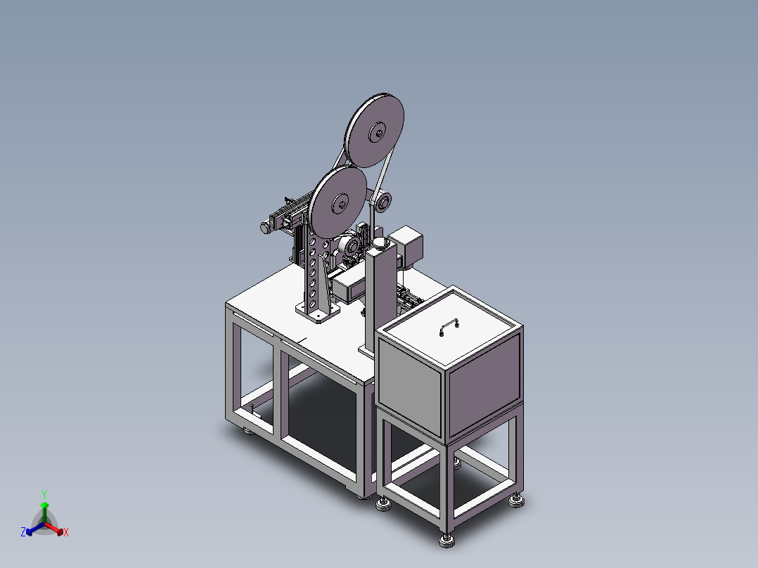 铁壳组装镭射机正等轴测图