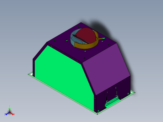 商用厨房大吸力餐饮抽油烟机正等轴测缩略图