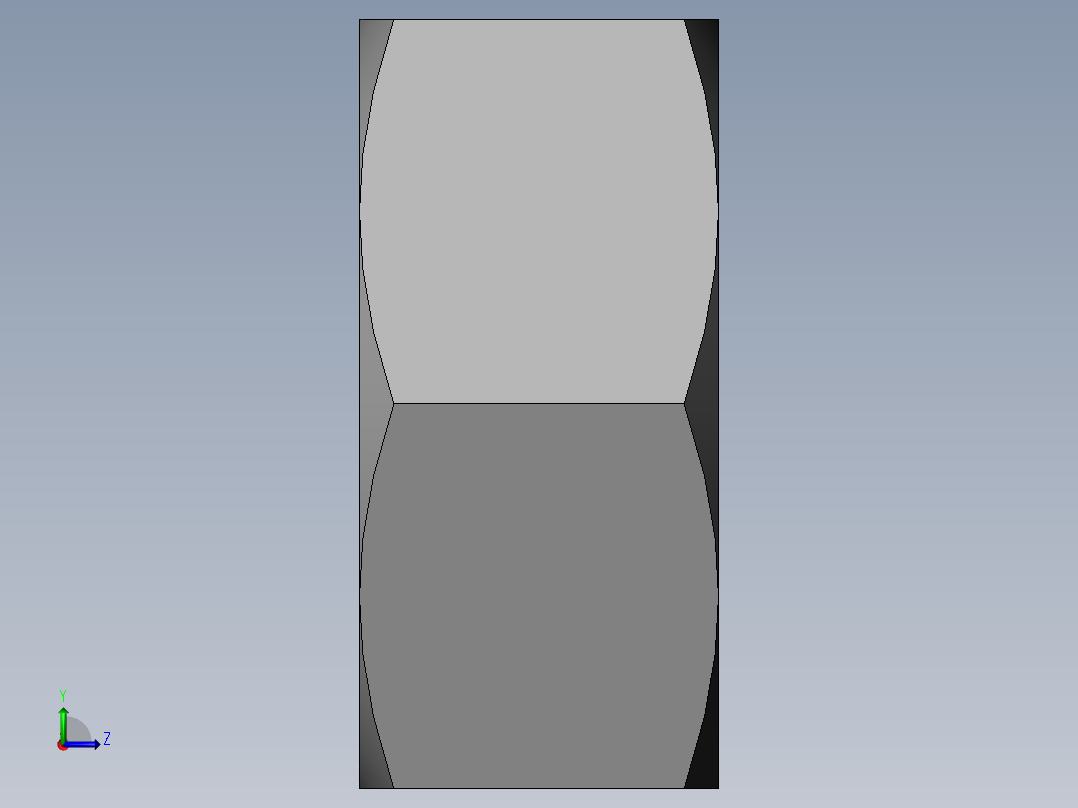 DIN 934 螺母-M3.5 Nut.SLDPRT左视图
