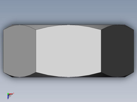 DIN 934 螺母-M3.5 Nut.SLDPRT俯视缩略图