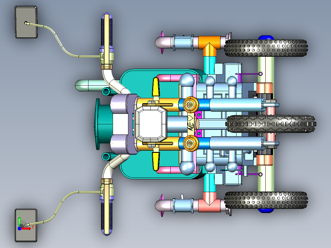 三轮洒水车前视图