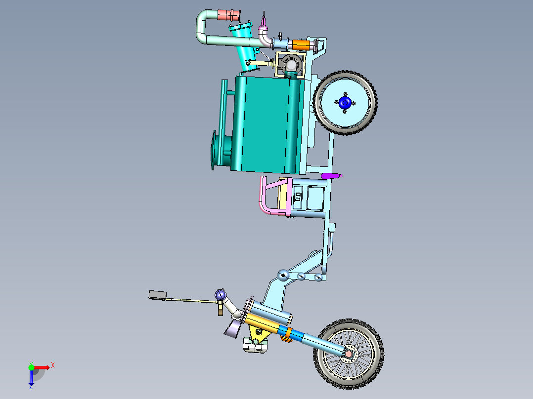 三轮洒水车俯视图