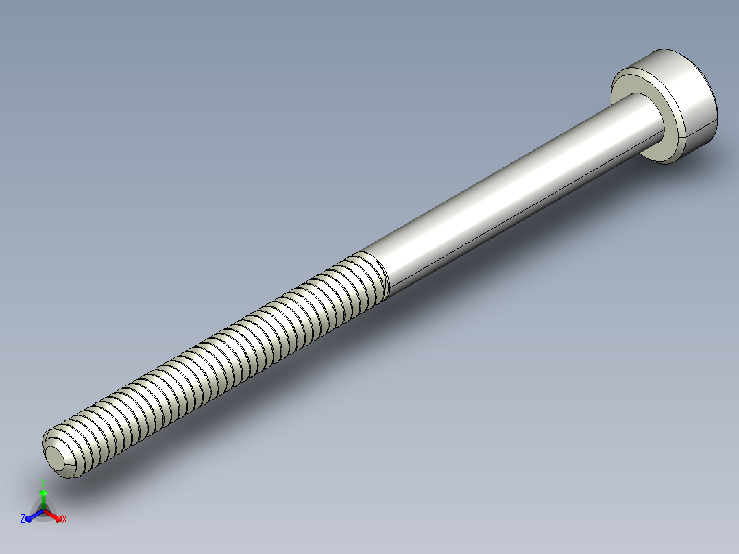 M2 x 0.4mm Thread 30mm LONG SOCKET HEAD CAP SCREW.IGS主视图