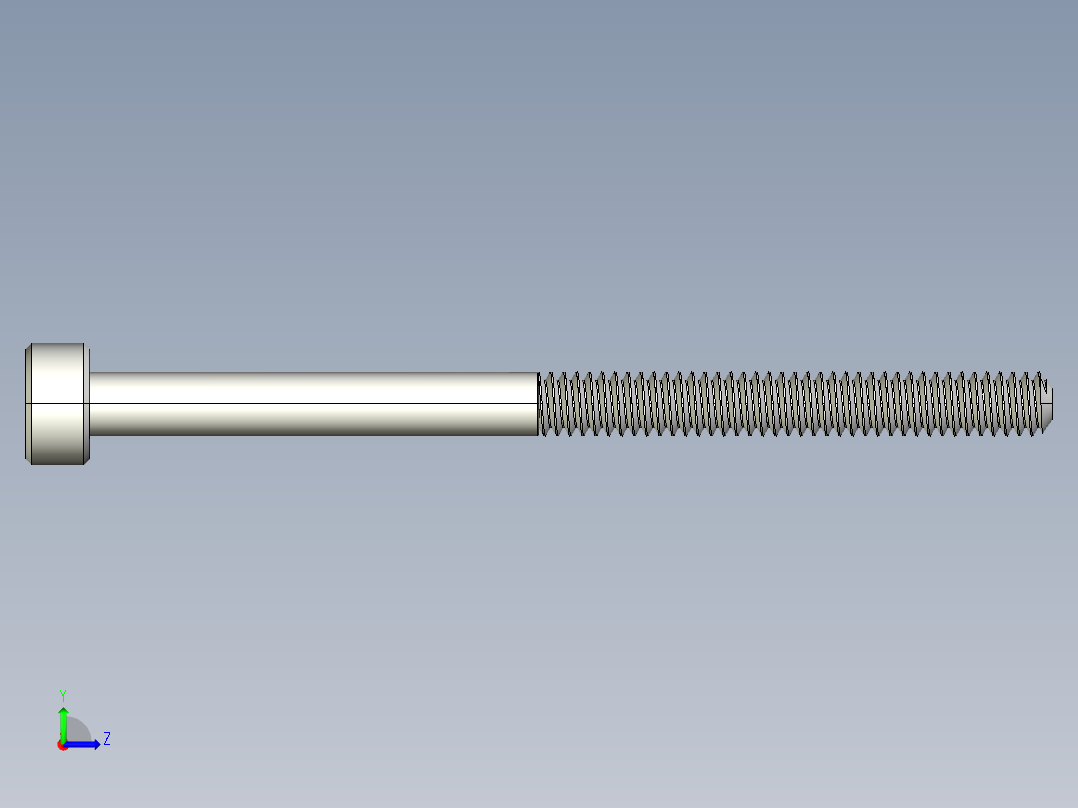 M2 x 0.4mm Thread 30mm LONG SOCKET HEAD CAP SCREW.IGS左视图