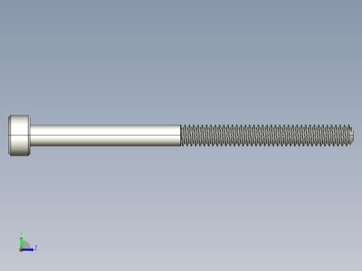 M2 x 0.4mm Thread 30mm LONG SOCKET HEAD CAP SCREW.IGS左视缩略图