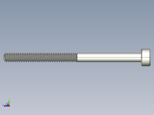 M2 x 0.4mm Thread 30mm LONG SOCKET HEAD CAP SCREW.IGS右视缩略图