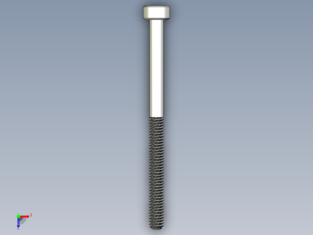 M2 x 0.4mm Thread 30mm LONG SOCKET HEAD CAP SCREW.IGS俯视图