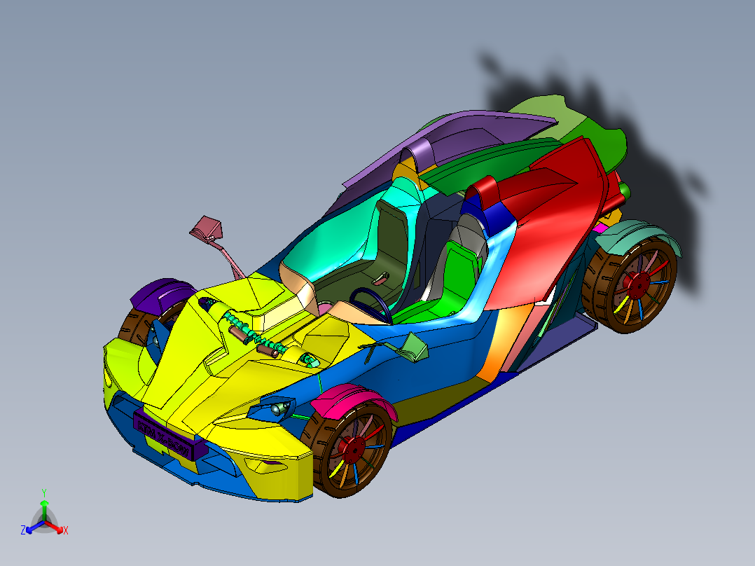 KTM街道赛车正等轴测图